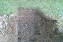 Zanjeado para instalaciones de luz agua y alcantarillado